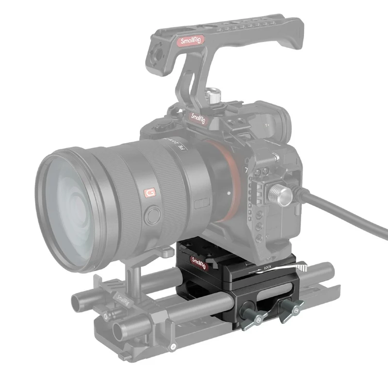 SmallRig 3067 Leichtgewichtgrundplatte mit doppelter 15-mm-Stangenklemme (Magnesiumlegierungsversion)