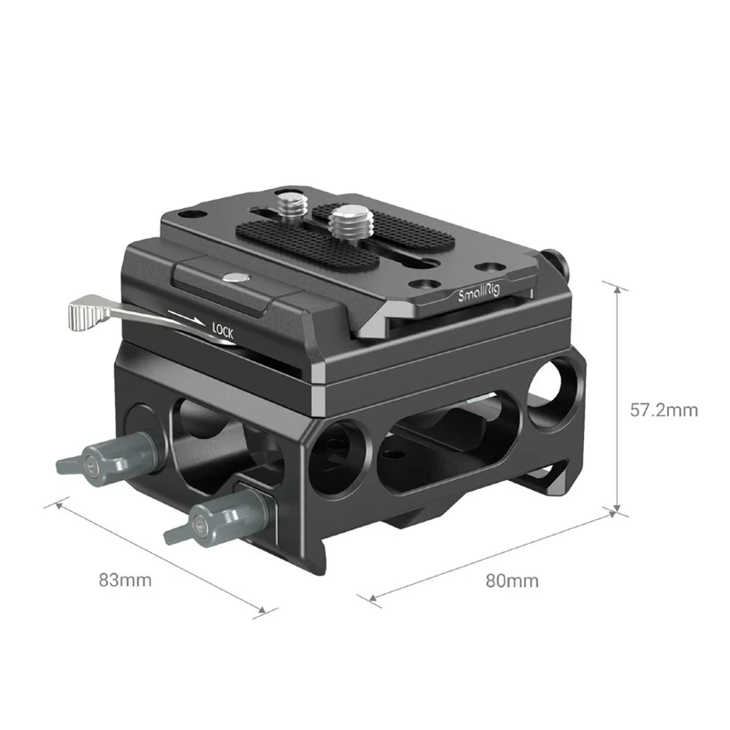 SmallRig 3067 Leichtgewichtgrundplatte mit doppelter 15-mm-Stangenklemme (Magnesiumlegierungsversion)