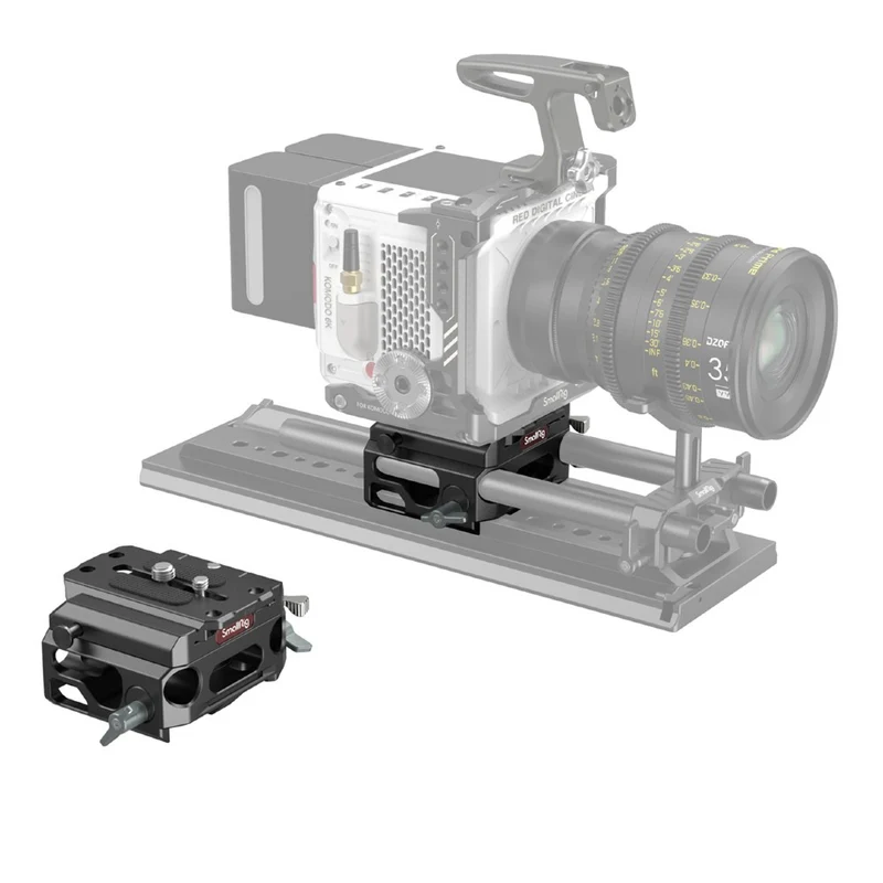 SmallRig 3067 Leichtgewichtgrundplatte mit doppelter 15-mm-Stangenklemme (Magnesiumlegierungsversion)