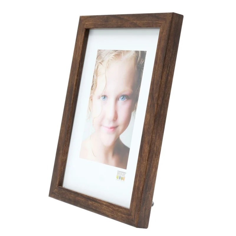 Deknudt Narrow frame in brown wood color 20x20 S43AH3