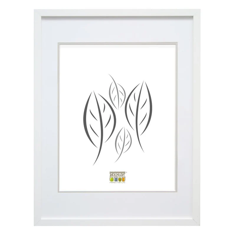 Deknudt Photo frame in white with passe-board 15x20 S43AK1