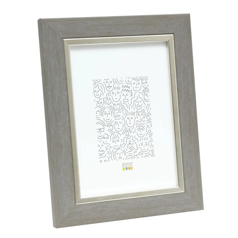 Deknudt Photo frame in light grey with silver edge 10x15 S45VF3