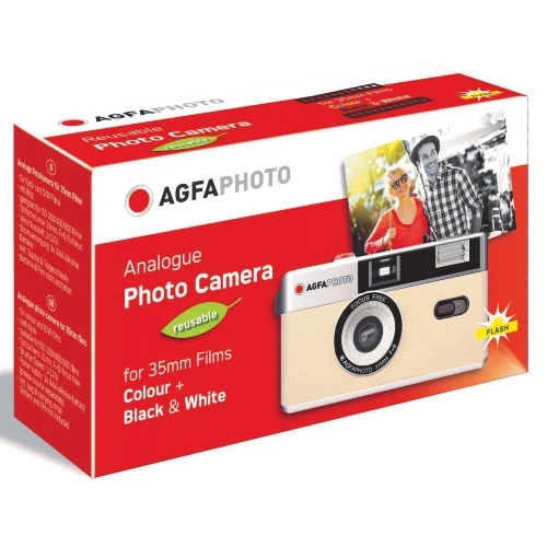 AgfaPhoto Reusable Photo Camera 35mm Sand Beige
