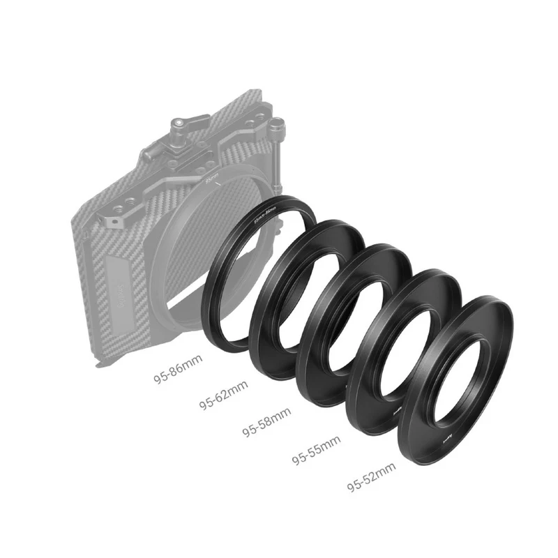 SmallRig 3383 Adapterringekit (F52/55/58/62/86–95mm) für das Mini-Kompendium (Mini Matte Box)