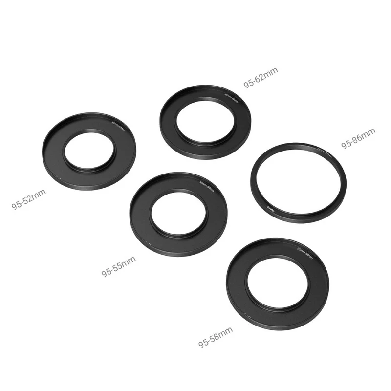 SmallRig 3383 Adapterringekit (F52/55/58/62/86–95mm) für das Mini-Kompendium (Mini Matte Box)
