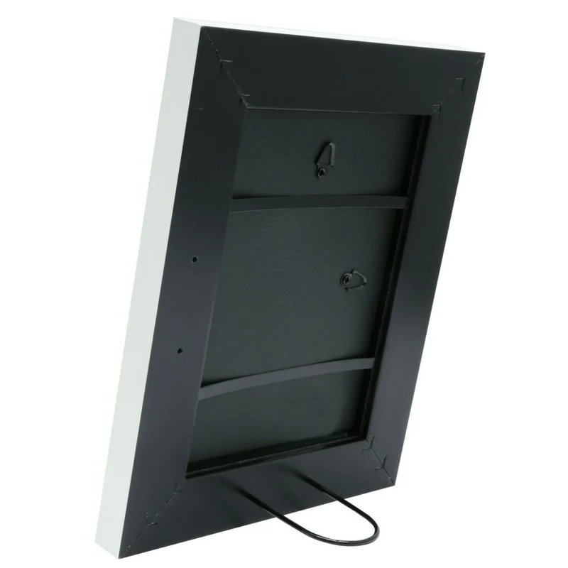 Deknudt Fotorahmen in Weiß mit silbernem Rand 15x15 S41NK1