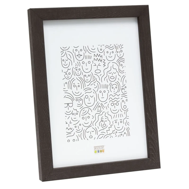 Deknudt Narrow wooden frame in dark brown 13x18 S43AH2