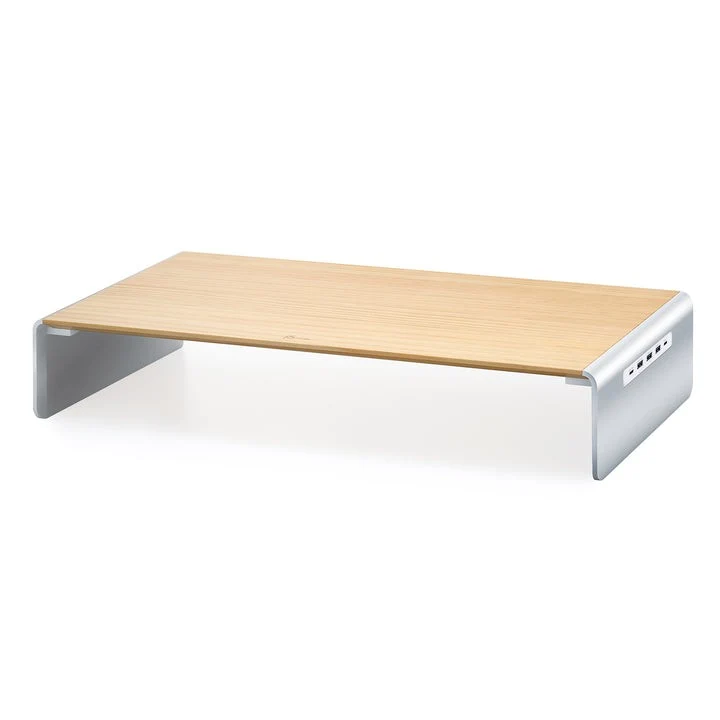 j5create Holz-Monitorständer mit Docking Station