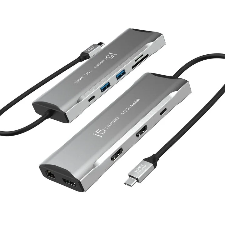 j5create 4K60 Elite USB-C® Triple-Monitor 10Gbps Mini Dock