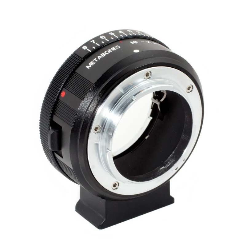 Metabones Nikon G naar Fuji X-Mount / Nikon G naar Fuji X-Mount Kamera mit dem AS kompatiblen Stativbein und Diafragmaring