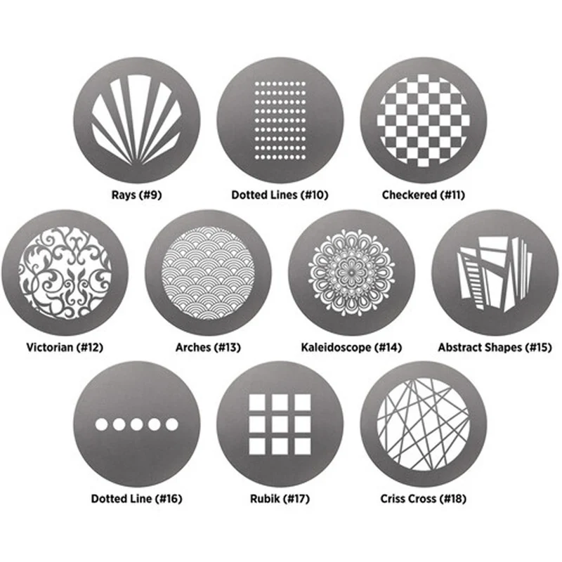Westcott Optical Spot by Lindsay Adler Gobo Pack 1: Patterns (10 Pack)