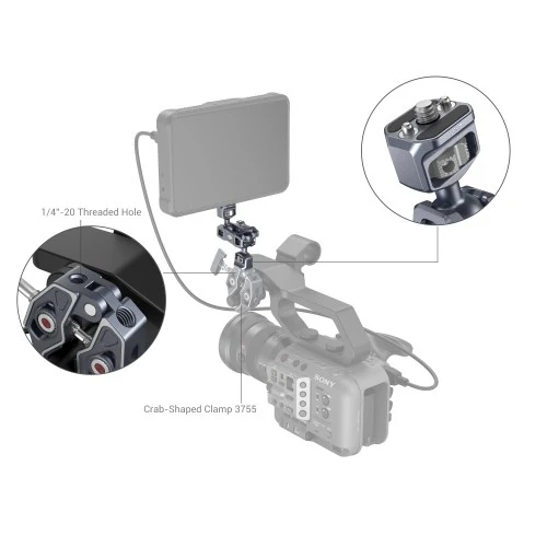 SmallRig Magic Arm mit Doppelkugelkopf (1/4"-20-Schrauben) 3873
