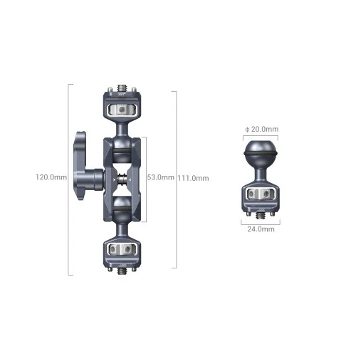 SmallRig Magic Arm mit Doppelkugelkopf (1/4"-20-Schrauben) 3873