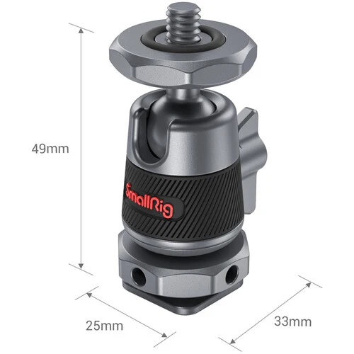 SmallRig Mini Ball Head with Removable Cold Shoe Mount (two piece) 2948