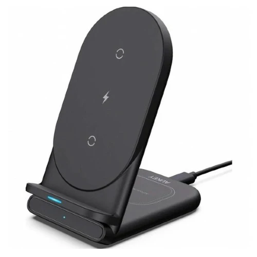 Aukey Aircore 2-in-1 Wireless Charging Stand - black