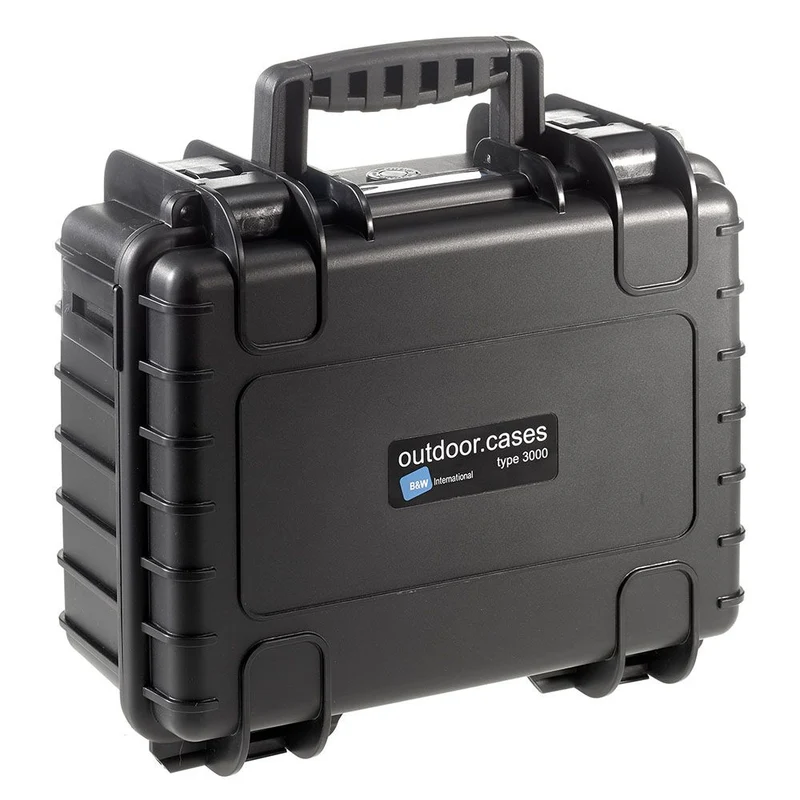 B&W Outdoor-Koffer Typ 3000 Schaumstoff Schwarz