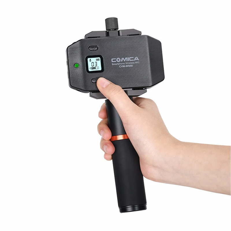 Comica UHF 6-Kanal Mini&Flexibles Funkmikrofon mit abnehmbarem normalen Griff