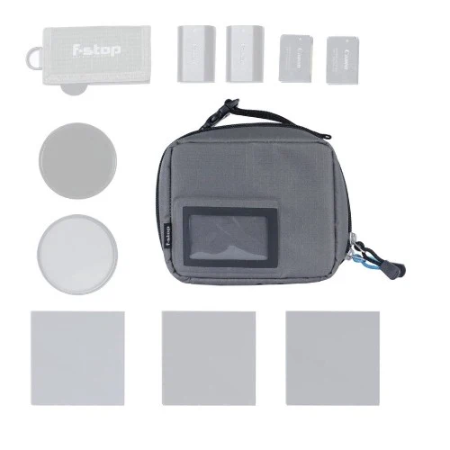 F-Stop Filter Case (Grey) Black Zipper