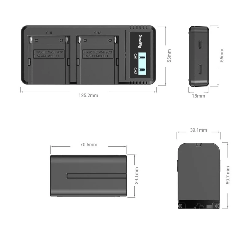 SmallRig NP-F970 Battery and Charger Kit 3823
