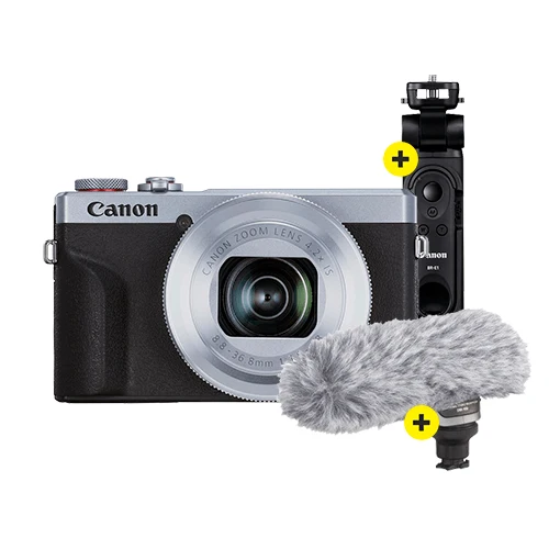 Canon PowerShot G7X Mark III Social Media Kit Silber