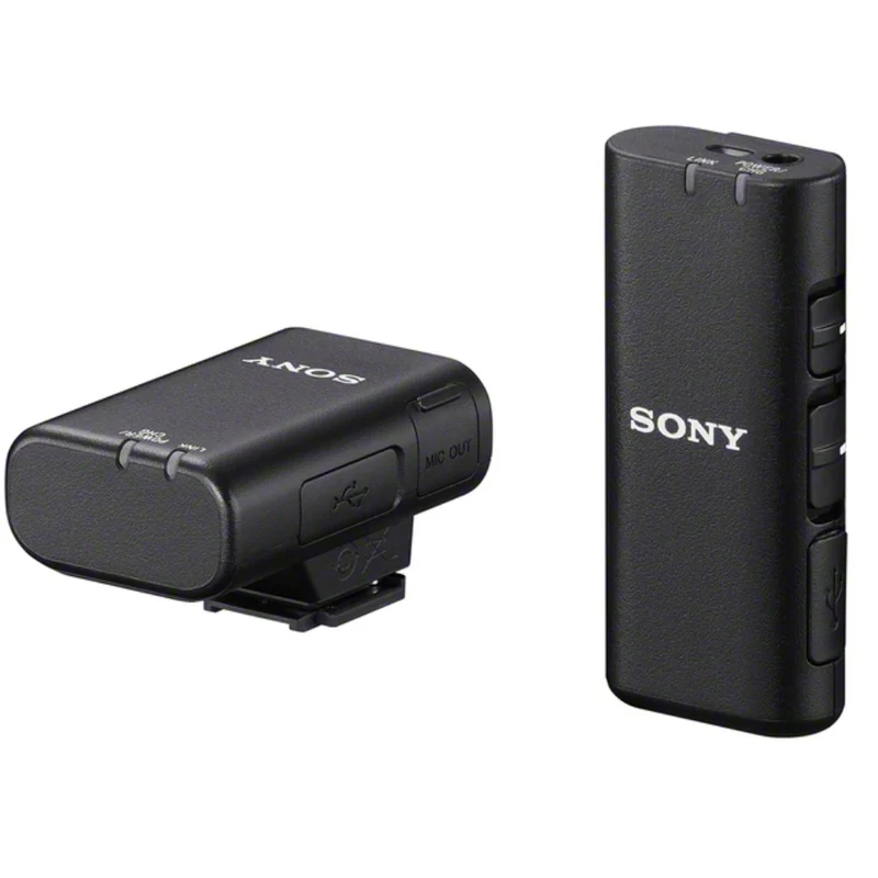 Sony Multi-interface Shoe Compatible Wireless Microphone with Compact Stereo Lavalier microphone kit