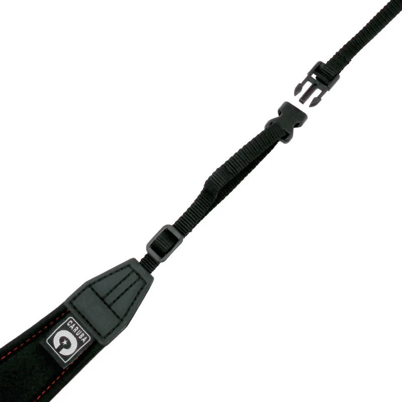 Caruba Kamera Neckstrap - extra lang + Schnellverschluss (schwarz+rot)