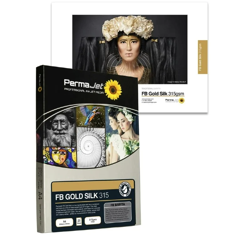 PermaJet PJ22713 FB Gold Silk 315gsm A4 25 sheets