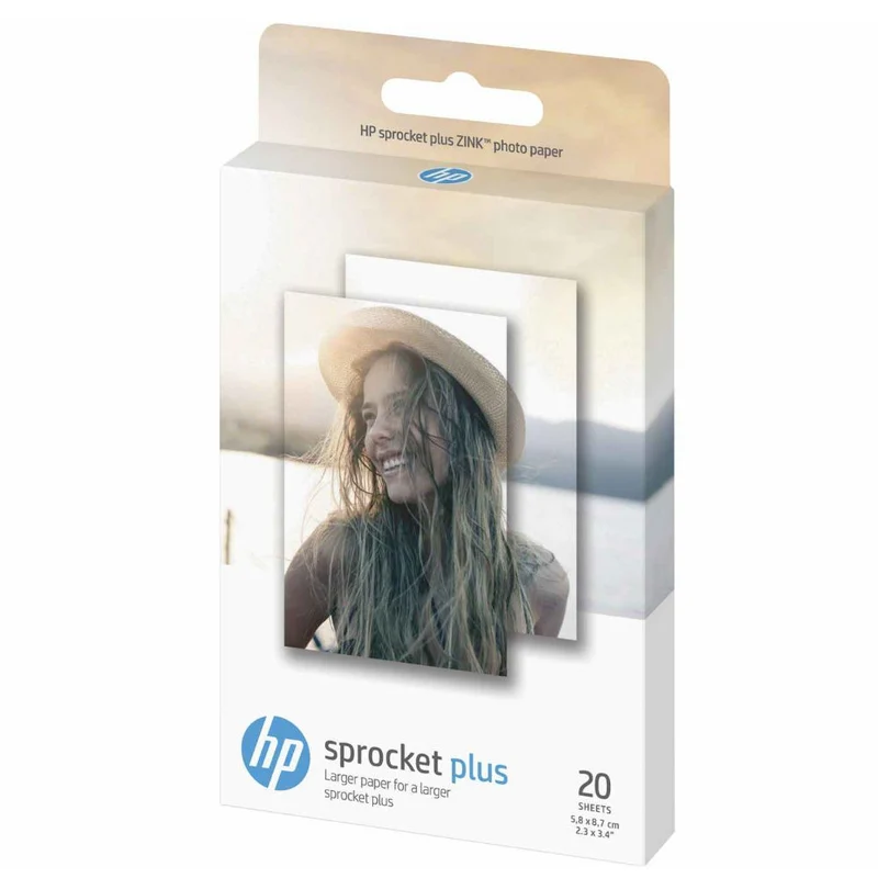 HP Sprocket Plus Papier 5,8x8,7cm 20 Blatt