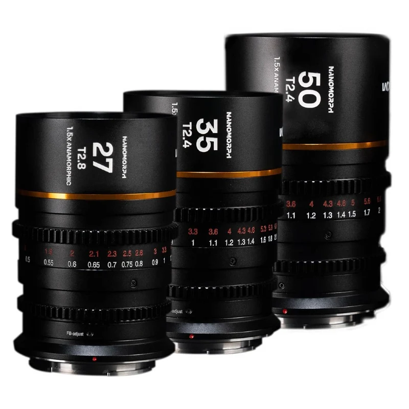 Laowa Nanomorph S35 Bundle (27,35,50mm) (Amber) (Cine) Canon RF