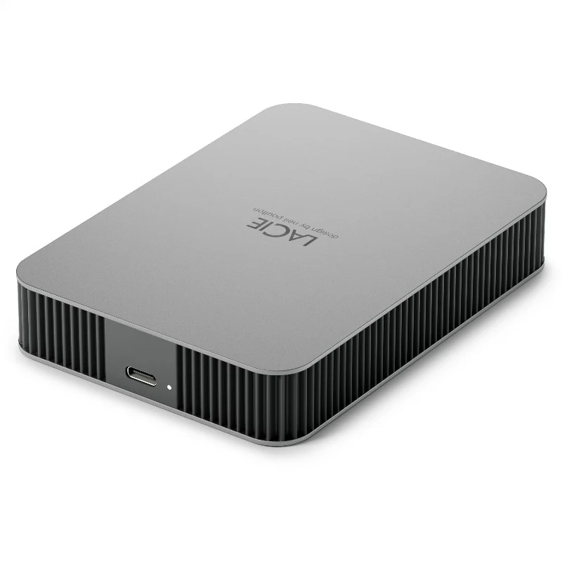 LaCie Mobile Drive Festplatte 4TB v2 USB-C Moon Silver w/Rescue