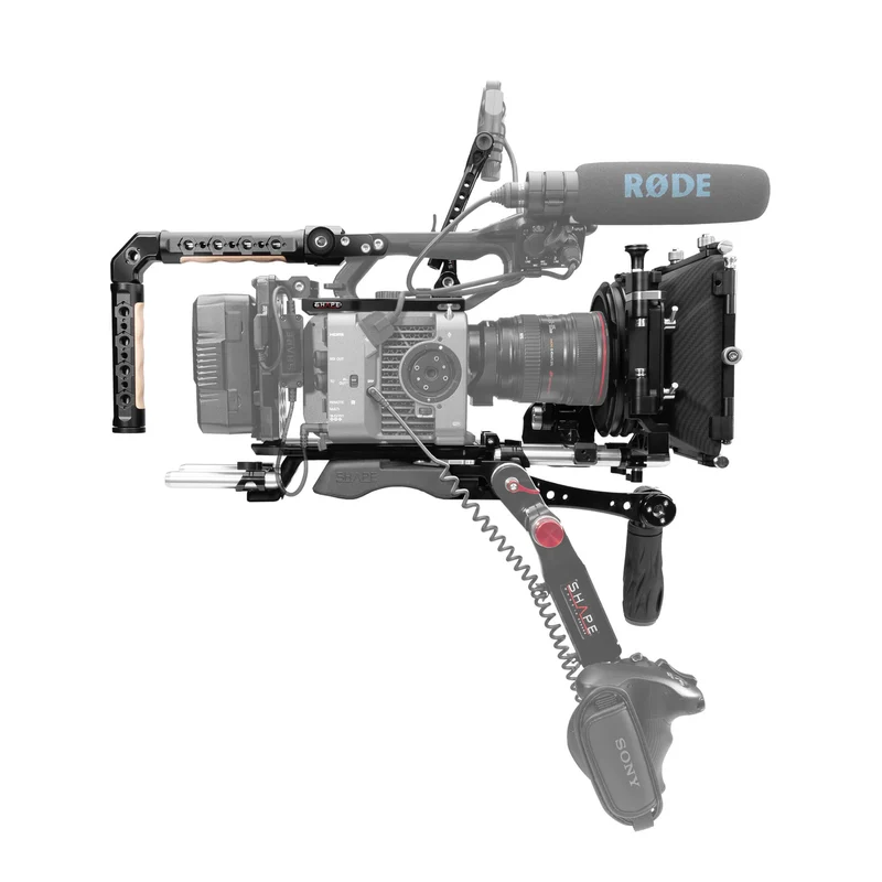 Shape Sony FX6 baseplate, top plate, controller top handle,VF. Mount, matte box, follow focus pro