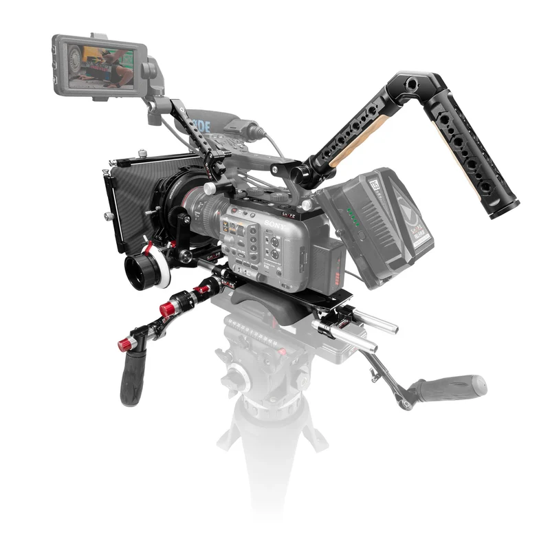 Shape Sony FX6 baseplate, top plate, controller top handle,VF. Mount, matte box, follow focus pro