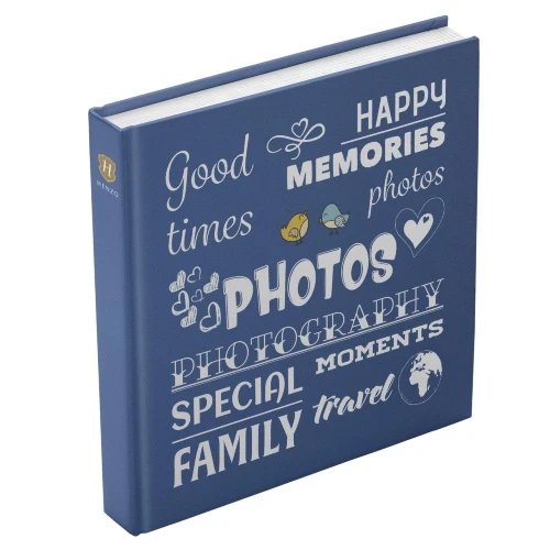 Henzo Photo Album 100 pgs. Wording 30x30 - Blue