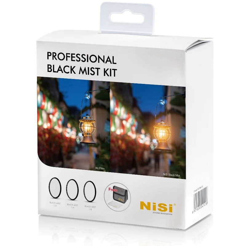 NiSi Professional Black Mist Kit 1x 1/2 1x 1/4 1x 1/8 + Circular Filter Pouch 49mm
