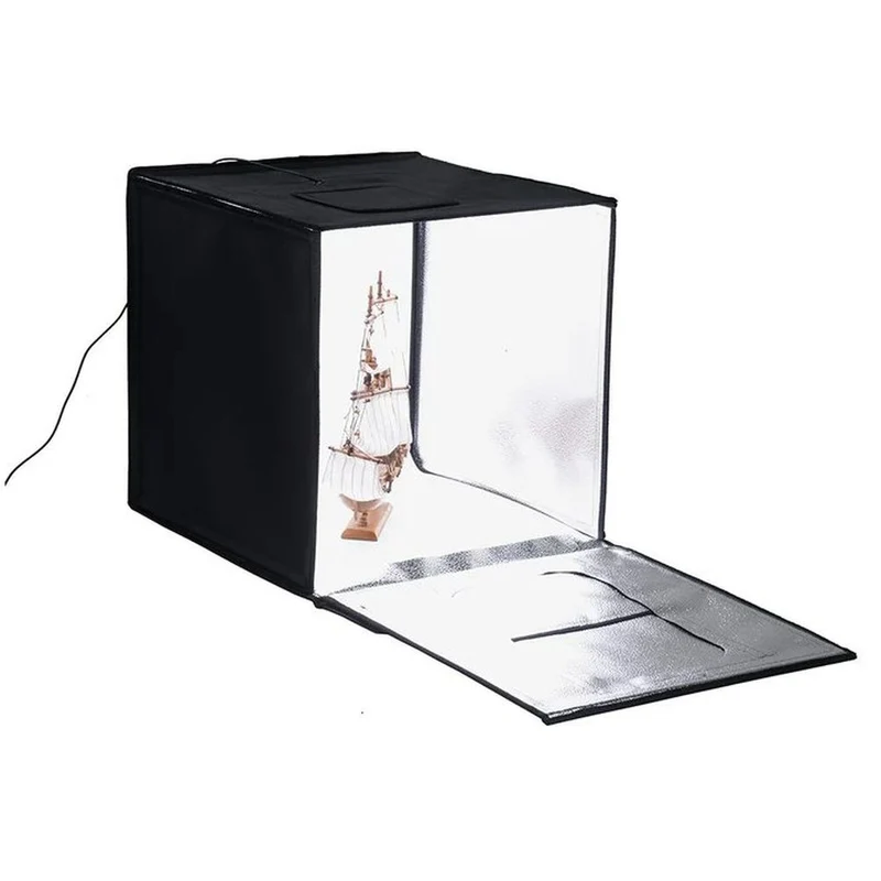 Fotodiox Pro LED Studio-in-a-Box for table photography - Includes light tent, integrated LED lighting, carrying bag and four backgrounds