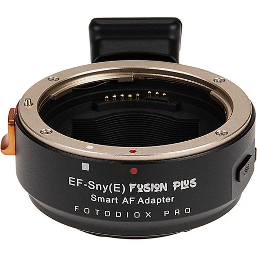 Fotodiox Pro Fusion Plus Lens Adapter, Upgraded Smart AF Adapter - Compatible with Canon EOS EF D/SLR Lenses to Sony Alpha E-Mount Mirrorless Cameras with Full Automated Functions (USB Upgradable Firmware)