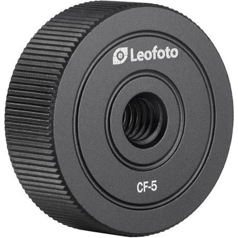 Leofoto CF-5 converter from 1/4-inch thread to 1/4-inch screw hole