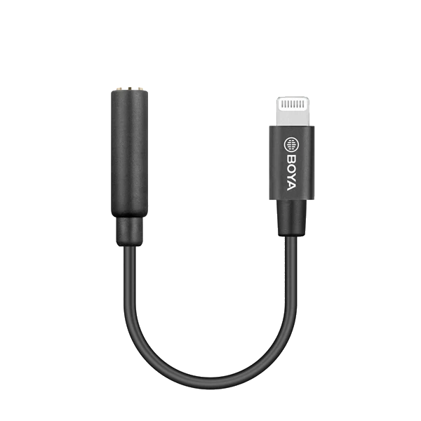 Boya BY-K3 3.5mm Female TRRS to Male Lightning Adapter Cable