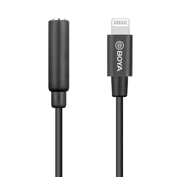 Boya BY-K3 3.5mm Female TRRS to Male Lightning Adapter Cable