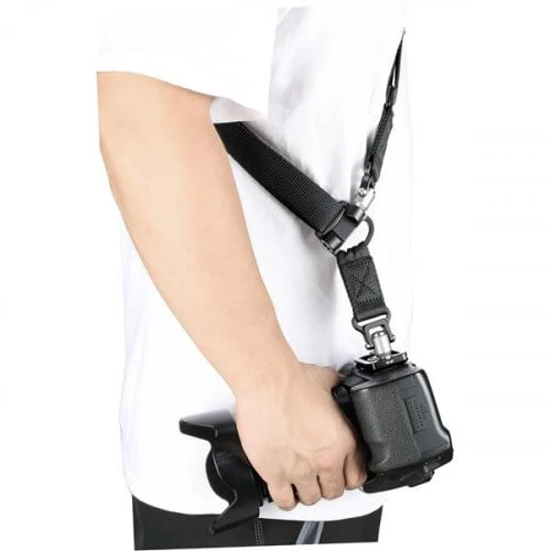 Leofoto NP-65 QR-Platte mit MAGPUL QD-Riemenhalterung
