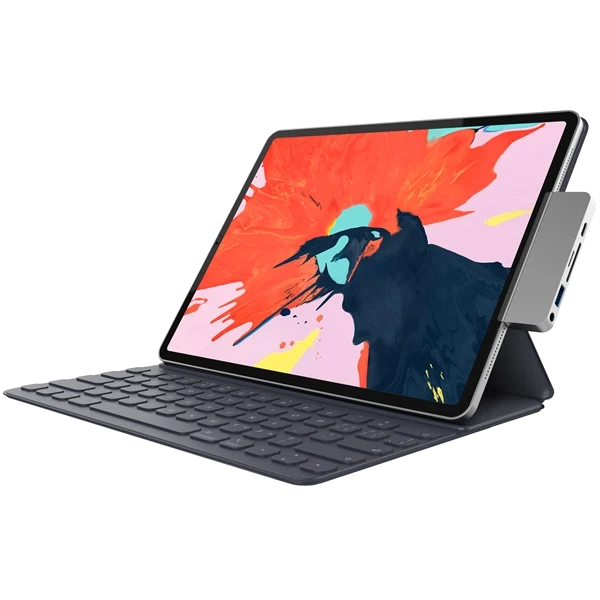 Hyper 6-in-1 USB-C hub iPad Pro silber