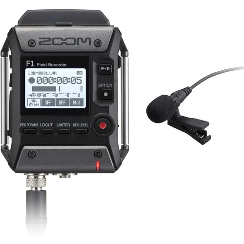Zoom F1-LP Field Recorder with Lavelier Microphone