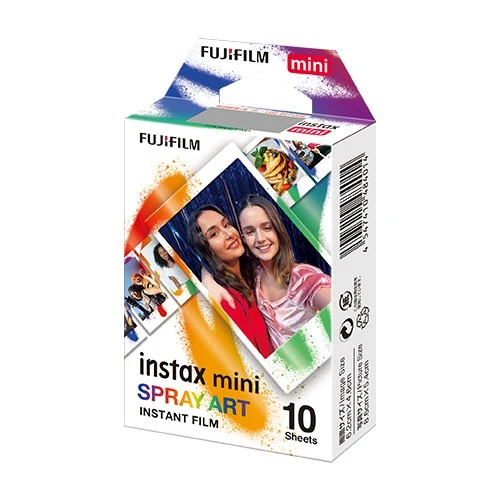 Fuji instax mini film spray art 1 x 10