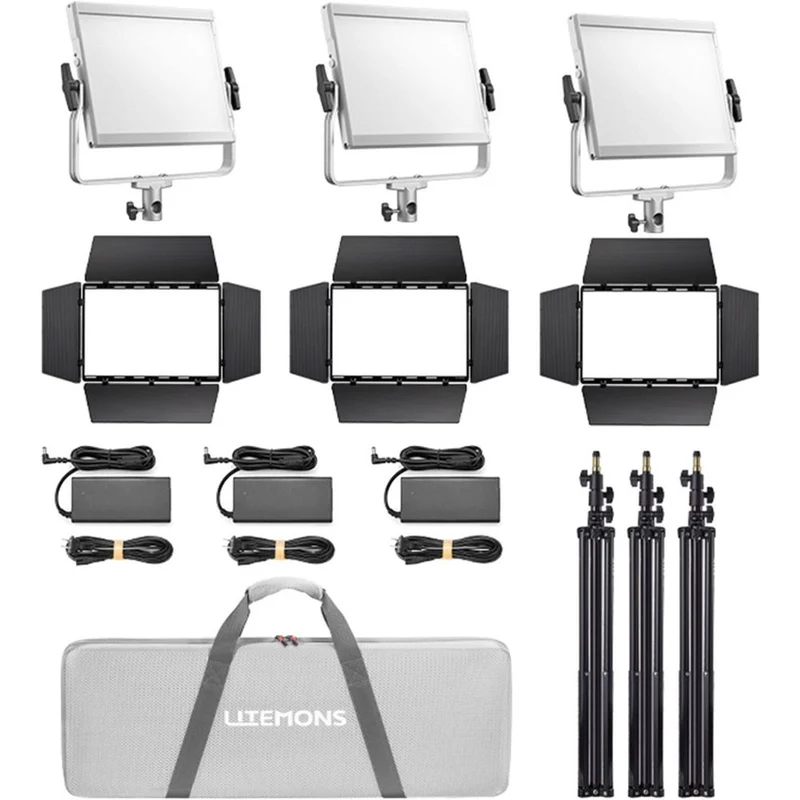 Godox Litemons LP1200Bi Zweifarb-LED-Lichtpaneel 3-Licht-Kit