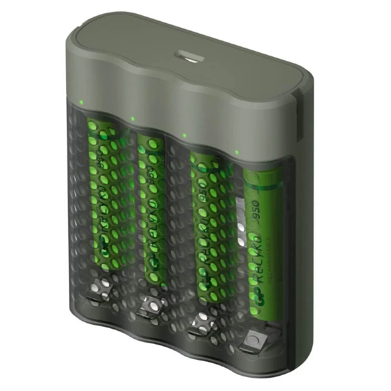 GP M451 USB-Ladegerät + 4x ReCyko AA 960mAh-Akkus
