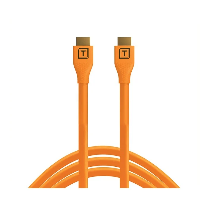 Tether Tools TetherPro HDMI-Mini-zu-HDMI-2.0-Kabel, 15 Fuß (4,6 m), Orange