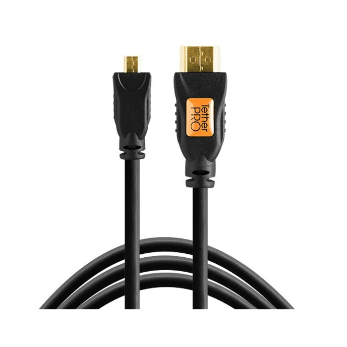Tether Tools TetherPro HDMI-Micro-zu-HDMI-2.0-Kabel, 15 Fuß (4,6 m), Schwarz