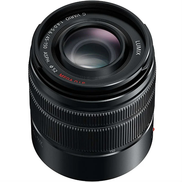 Panasonic MFT 45-150mm f/4-5.6 schwarz mega O.i.S. Lumix G **
