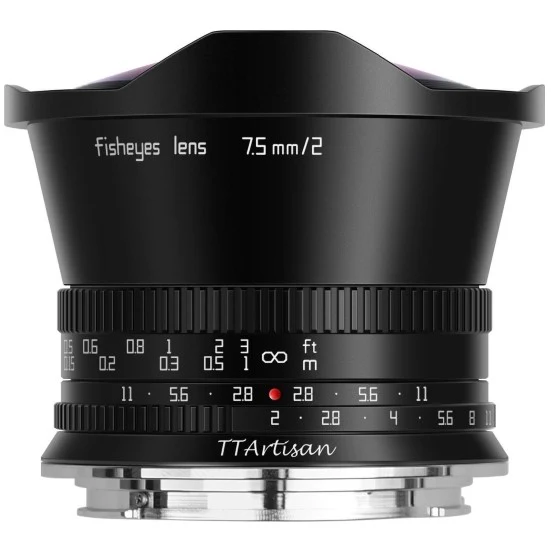TTArtisan APS-C 7.5mm f/2.0 Canon RF-mount Black