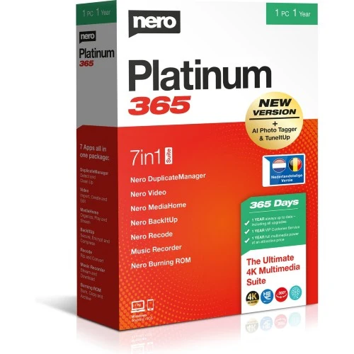 Nero Platinum 365 - 1 user / 1 year multilanguage *Digitale Licentie*